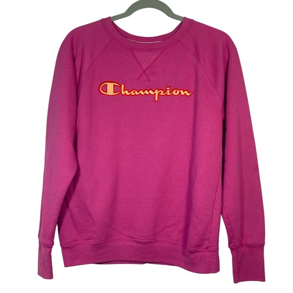 Champion Tops - Champion Women's‎ Logo Sweatshirt Sz M Pink Athleisure Casual Comfort